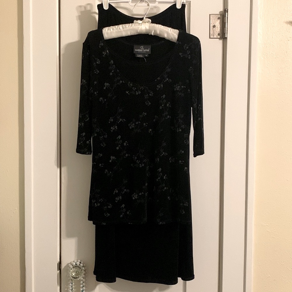 Carole Little Vintage 2-piece Top & Skirt, Dressy, 3/4 Sleeves, Sparkly Top, NWT - Picture 7 of 15